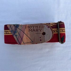 NWOT Mother Mary Company Red Botanical Print Guitar Strap